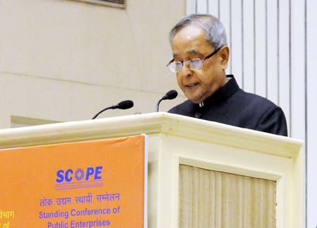 President, Pranab Mukherjee addressing at the SCOPE Meritorious presenting ceremony, in New Delhi on Wednesday. President, Pranab Mukherjee addressing at the SCOPE Meritorious presenting ceremony, in New Delhi on Wednesday.