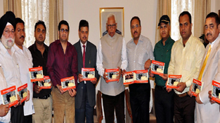 Governor N N Vohra releasing Shri Amarnath Ji Yatra Guide Book on Monday. Governor N N Vohra releasing Shri Amarnath Ji Yatra Guide Book on Monday.