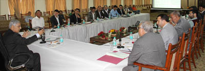 Chief Minister Mufti Mohd Sayeed chairing a meeting at Jammu on Saturday. Chief Minister Mufti Mohd Sayeed chairing a meeting at Jammu on Saturday.