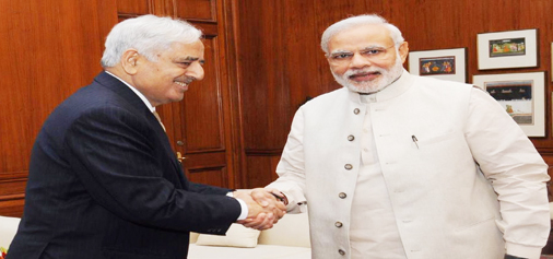Chief Minister Mufti Mohammad Sayeed meeting Prime Minister Narendra Modi in New Delhi on Tuesday.