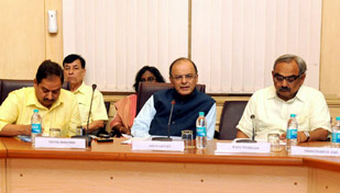 Union Minister for Finance, Corporate Affairs and Information & Broadcasting, Arun Jaitley holding a meeting with the representatives of Print Media, in New Delhi on Thursday. Union Minister for Finance, Corporate Affairs and Information & Broadcasting, Arun Jaitley holding a meeting with the representatives of Print Media, in New Delhi on Thursday.