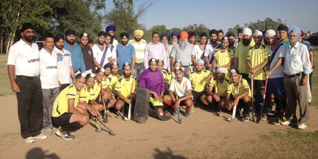 Jubilant MBS Hockey Club players posing for group photograph. Jubilant MBS Hockey Club players posing for group photograph.