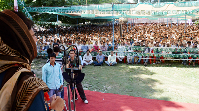 PDP president and Member Parliament Mehbooba Mufti addressing party convention at Anantnag. PDP president and Member Parliament Mehbooba Mufti addressing party convention at Anantnag.