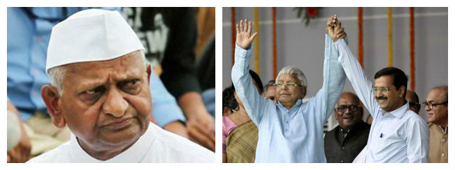 Anna-Hazare Lalloo kejrival