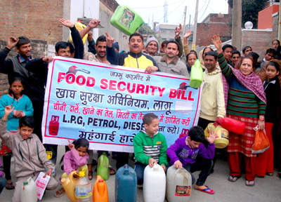 People protesting in Jammu on Saturday. People protesting in Jammu on Saturday.