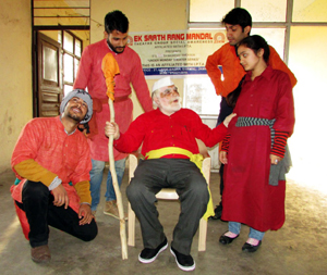 A scene from the play ‘Yehi Sach Hai’. A scene from the play ‘Yehi Sach Hai’.