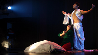 A scene from the play ‘Pishach Yatra’. — Excelsior/Rakesh A scene from the play ‘Pishach Yatra’. — Excelsior/Rakesh