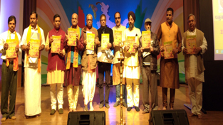 KP leaders during a youth conference on Homeland Day at New Delhi on Sunday. KP leaders during a youth conference on Homeland Day at New Delhi on Sunday.