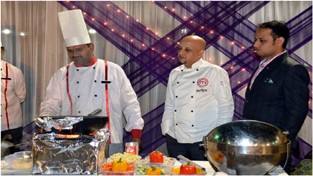 Master Chef Ashish Singh of Ambala supervising a wedding catering event of KFFC at Jammu. Master Chef Ashish Singh of Ambala supervising a wedding catering event of KFFC at Jammu.
