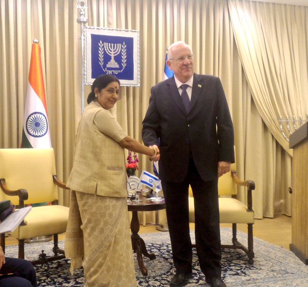 India attaches top priority to ties with Israel: Swaraj India attaches top priority to ties with Israel: Swaraj
