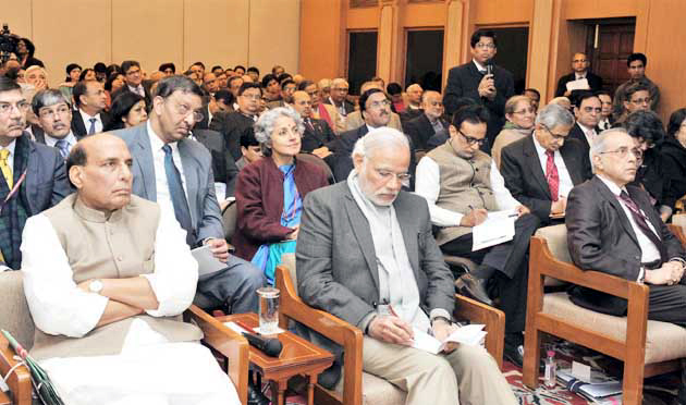 Group of Secretaries presents their ideas and suggestions on 'Swachh Bharat, Shikshit Bharat' to the Prime Minister Narendra Modi, in New Delhi. (UNI) Group of Secretaries presents their ideas and suggestions on 'Swachh Bharat, Shikshit Bharat' to the Prime Minister Narendra Modi, in New Delhi. (UNI)