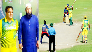 Senior J&K cricketer and cricket promoter, Hilal Rather with legendary cricketer Inzamam-Ul-Haq at Sharjah (L). Anshuman Sharma in action at Sharjah Cricket Stadium. Senior J&K cricketer and cricket promoter, Hilal Rather with legendary cricketer Inzamam-Ul-Haq at Sharjah (L). Anshuman Sharma in action at Sharjah Cricket Stadium.