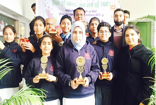 Winners of drawing competition posing for a group photograph on Friday. Winners of drawing competition posing for a group photograph on Friday.
