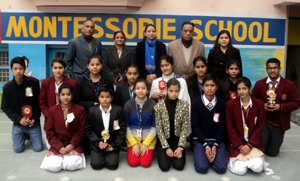 Winners of Inter School Extemporary Declamation Competition held at JKMS in Jammu posing for group photograph. Winners of Inter School Extemporary Declamation Competition held at JKMS in Jammu posing for group photograph.