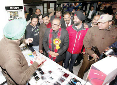 Dr Nirmal Singh during IT Expo by JCDA at Jammu. -Excelsior/ Rakesh Dr Nirmal Singh during IT Expo by JCDA at Jammu. -Excelsior/ Rakesh