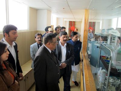 MP Jugal Kishore Sharma, MLA Gagan Bhagat and others taking stock of modern medical equipments at 72 BPM Healthcare, Channi Himmat, Jammu. MP Jugal Kishore Sharma, MLA Gagan Bhagat and others taking stock of modern medical equipments at 72 BPM Healthcare, Channi Himmat, Jammu.
