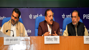Union Ministers Radha Mohan Singh and Dr Jitendra Singh addressing a joint press conference at New Delhi on Friday. Union Ministers Radha Mohan Singh and Dr Jitendra Singh addressing a joint press conference at New Delhi on Friday.