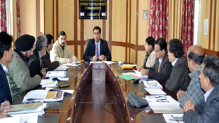 Deputy Commissioner, Dr Shahid Iqbal Choudhary chairing a meeting at Udhampur on Thursday. Deputy Commissioner, Dr Shahid Iqbal Choudhary chairing a meeting at Udhampur on Thursday.