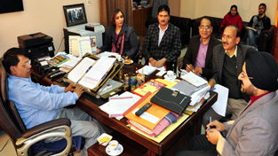 CEO J&K, Shantmanu chairing a meeting on Friday. CEO J&K, Shantmanu chairing a meeting on Friday.