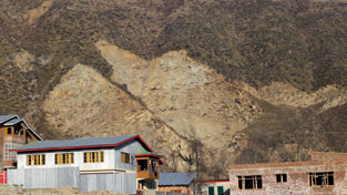 Stone-quarrying posing threat to the residents of Drangbal in north Kashmir's Baramulla district. -Excelsior/ Aabid Nabi. Stone-quarrying posing threat to the residents of Drangbal in north Kashmir's Baramulla district. -Excelsior/ Aabid Nabi.