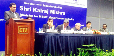 An industrialist projecting issues before Union Minister Kalraj Mishra during meeting with Industry bodies at Chandigarh. An industrialist projecting issues before Union Minister Kalraj Mishra during meeting with Industry bodies at Chandigarh.