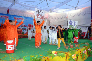 A skit being presented by the students while celebrating Annual Day at SCIENTA International School in Jammu. A skit being presented by the students while celebrating Annual Day at SCIENTA International School in Jammu.