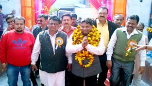 MLA Sat Sharma during birthday celebration of Shri Guru Ravi Dass Ji. MLA Sat Sharma during birthday celebration of Shri Guru Ravi Dass Ji.