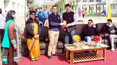 Dignitaries during valedictory function of Football Tournament at KCIS in Jammu. Dignitaries during valedictory function of Football Tournament at KCIS in Jammu.
