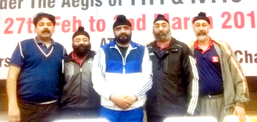 Members of J&K TT team posing for a group photograph alongwith Ajay Sharma at Chandigarh. Members of J&K TT team posing for a group photograph alongwith Ajay Sharma at Chandigarh.