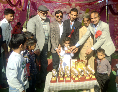 Kids being felicitated during Annual Day celebration at Tiny Kids Playway School in Kathua. Kids being felicitated during Annual Day celebration at Tiny Kids Playway School in Kathua.