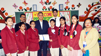 Winners posing alongwith School Management during Prize Distribution Function at MVIS on Saturday. Winners posing alongwith School Management during Prize Distribution Function at MVIS on Saturday.