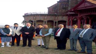 British MP with leader of various parties and intellectuals at Jammu on Tuesday. British MP with leader of various parties and intellectuals at Jammu on Tuesday.
