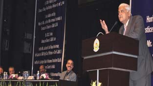 Supreme Court Judge and Executive Chairman NALSA, Justice A R Dave addressing valedictory function of workshop on Sunday. Supreme Court Judge and Executive Chairman NALSA, Justice A R Dave addressing valedictory function of workshop on Sunday.