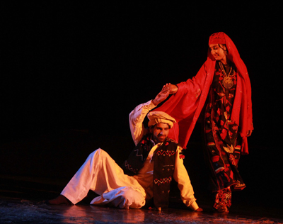 A scene from the Gojri play ‘Kafiloo’. A scene from the Gojri play ‘Kafiloo’.