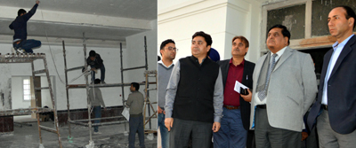Financial Commissioner Planning and Development B B Vyas reviewing status of work of Convention Centre. Financial Commissioner Planning and Development B B Vyas reviewing status of work of Convention Centre.