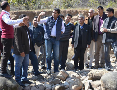 DDC, Dr Shahid Iqbal Choudhary laying foundation stone of 'Tikri Falls' on Wednesday. DDC, Dr Shahid Iqbal Choudhary laying foundation stone of 'Tikri Falls' on Wednesday.