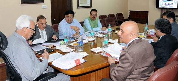 Governor N N Vohra adopting VoA for 2016-17 in the SAC meeting at Jammu on Monday. Governor N N Vohra adopting VoA for 2016-17 in the SAC meeting at Jammu on Monday.