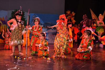 Students presenting beautiful religious cum cultural item during a function at GD Goenka Public School in Jammu on Saturday. Students presenting beautiful religious cum cultural item during a function at GD Goenka Public School in Jammu on Saturday.