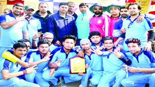 Winners posing alongwith officials and organizers at Bajalta, Nagrota in Jammu. Winners posing alongwith officials and organizers at Bajalta, Nagrota in Jammu.