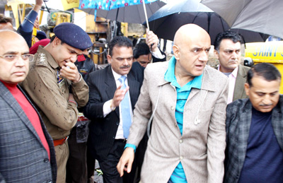 Advisor to Governor, Parvez Dewan during inspection of development projects at Jammu on Sunday. Advisor to Governor, Parvez Dewan during inspection of development projects at Jammu on Sunday.