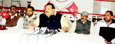 NC provincial president Devinder Rana addressing press conference in Jammu on Saturday. -Excelsior/Rakesh NC provincial president Devinder Rana addressing press conference in Jammu on Saturday. -Excelsior/Rakesh