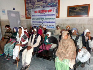 Patients during free eye surgical camp at Rotary Eye Hospital, Udhampur. Patients during free eye surgical camp at Rotary Eye Hospital, Udhampur.