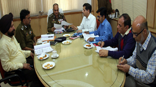 DGP K. Rajendra Kumar chairing Board of Directors meeting of J&K Police Housing Corporation at Jammu on Friday. DGP K. Rajendra Kumar chairing Board of Directors meeting of J&K Police Housing Corporation at Jammu on Friday.