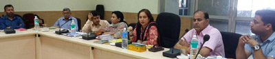 DDC Sheetal Nanda chairing a meeting at Samba on Wednesday. DDC Sheetal Nanda chairing a meeting at Samba on Wednesday.