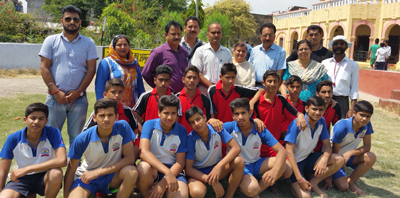 Players posing for a group photograph during Inter-School Tournament at Girls HSS Canal Road in Jammu on Wednesday. Players posing for a group photograph during Inter-School Tournament at Girls HSS Canal Road in Jammu on Wednesday.