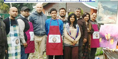 Artists during International Art Camp at Srinagar. Artists during International Art Camp at Srinagar.