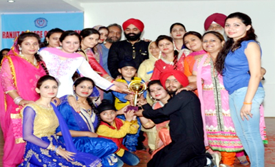 Students posing for a photograph during Inter-College Cultural Mela at RCE in Jammu. Students posing for a photograph during Inter-College Cultural Mela at RCE in Jammu.