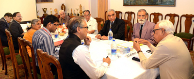 Governor N N Vohra chairing meeting of SMVDSB on Monday. Governor N N Vohra chairing meeting of SMVDSB on Monday.