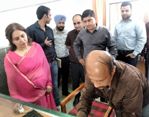 DDC, Sheetal Nanda during launch of BAS at DC Office complex at Samba. DDC, Sheetal Nanda during launch of BAS at DC Office complex at Samba.