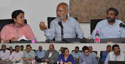 Education Minister Naeem Akhtar addressing officers on Tuesday. Education Minister Naeem Akhtar addressing officers on Tuesday.